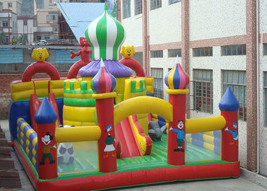 0.55mm پرده تزئینی پرده بادی فنری Castle House، Inflatable Fun Park